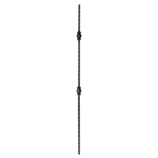 Hammered Tapered Double Ball Iron Baluster